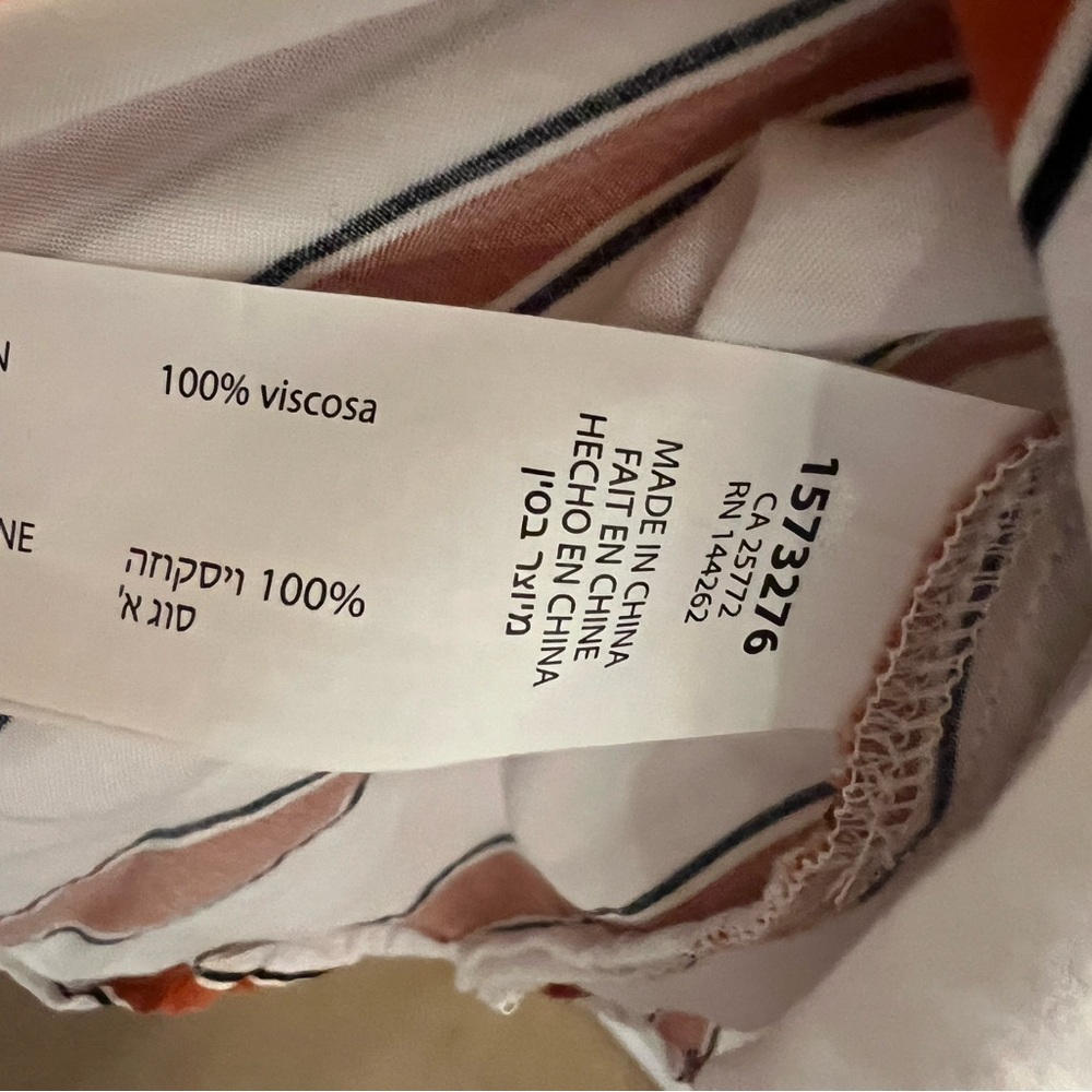 Dex Burnt Orange & White Striped Button-Up Shirt - Picture 3 of 4